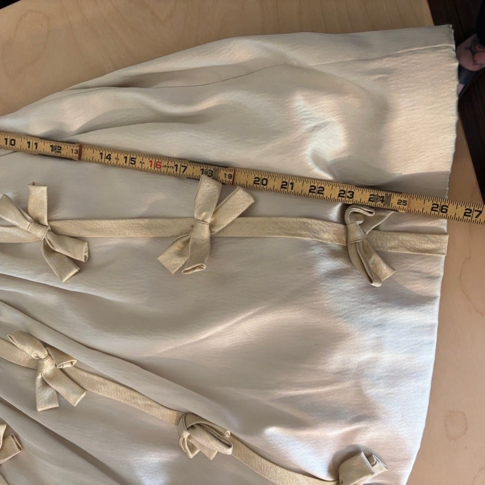 Deadstock 80s Saks L.K.L. by Lawrence Kurtz Mini Dress Sz 4 Gold Bow Cocktail - Picture 12 of 12